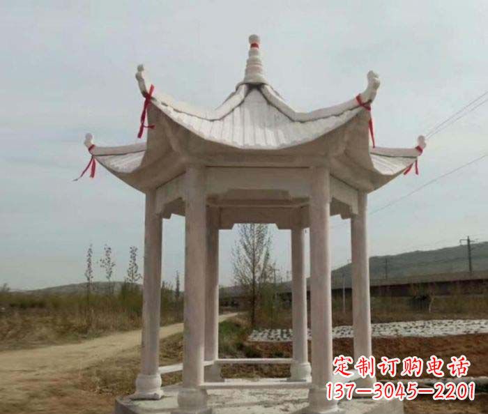 湖南六角石雕凉亭 (2)