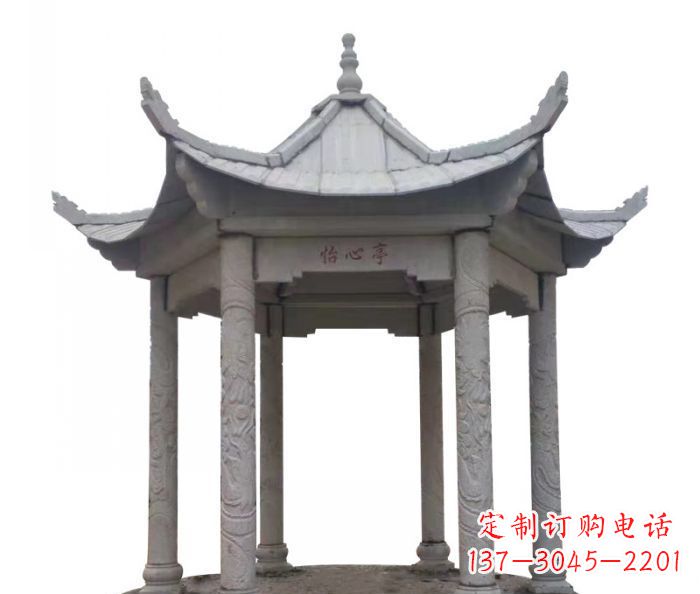 湖南六角石雕凉亭 (5)