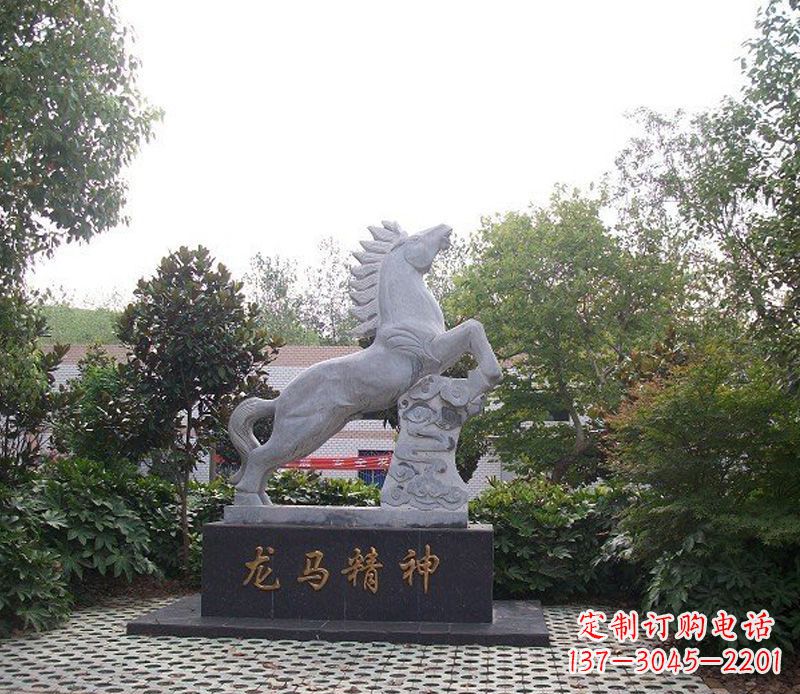 湖南精致细腻的龙马石雕