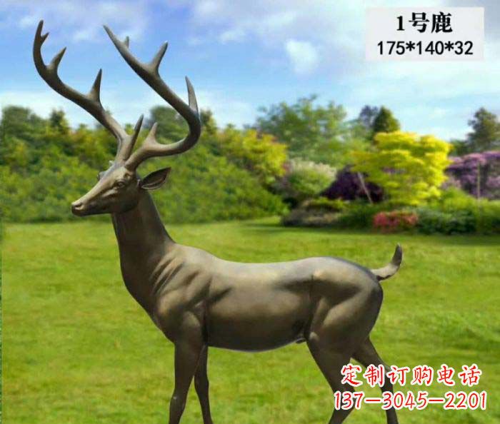 湖南鹿铜雕,尽显动物精髓