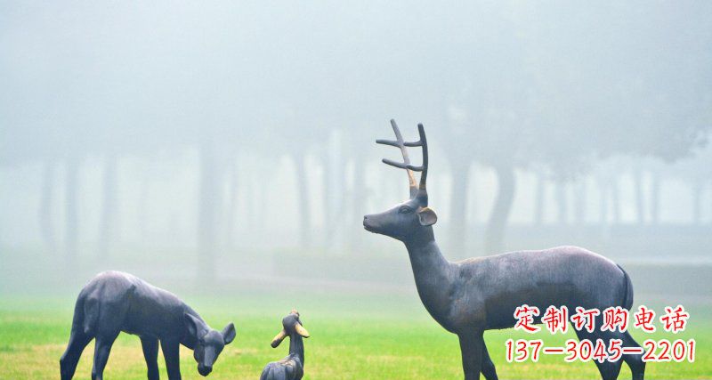 湖南鹿一家:精美绝伦的动物铜雕