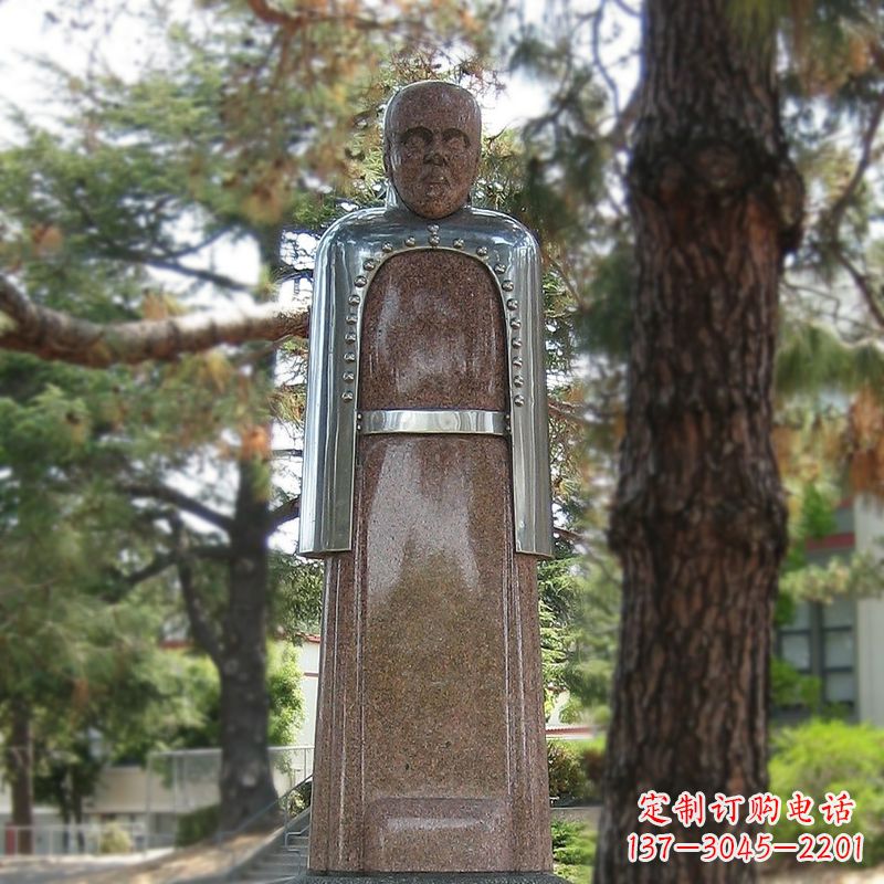 湖南纪念伟大的名人:路易斯·巴斯德抽象雕像
