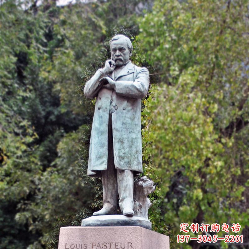 湖南领雕塑-路易斯·巴斯德站姿雕像