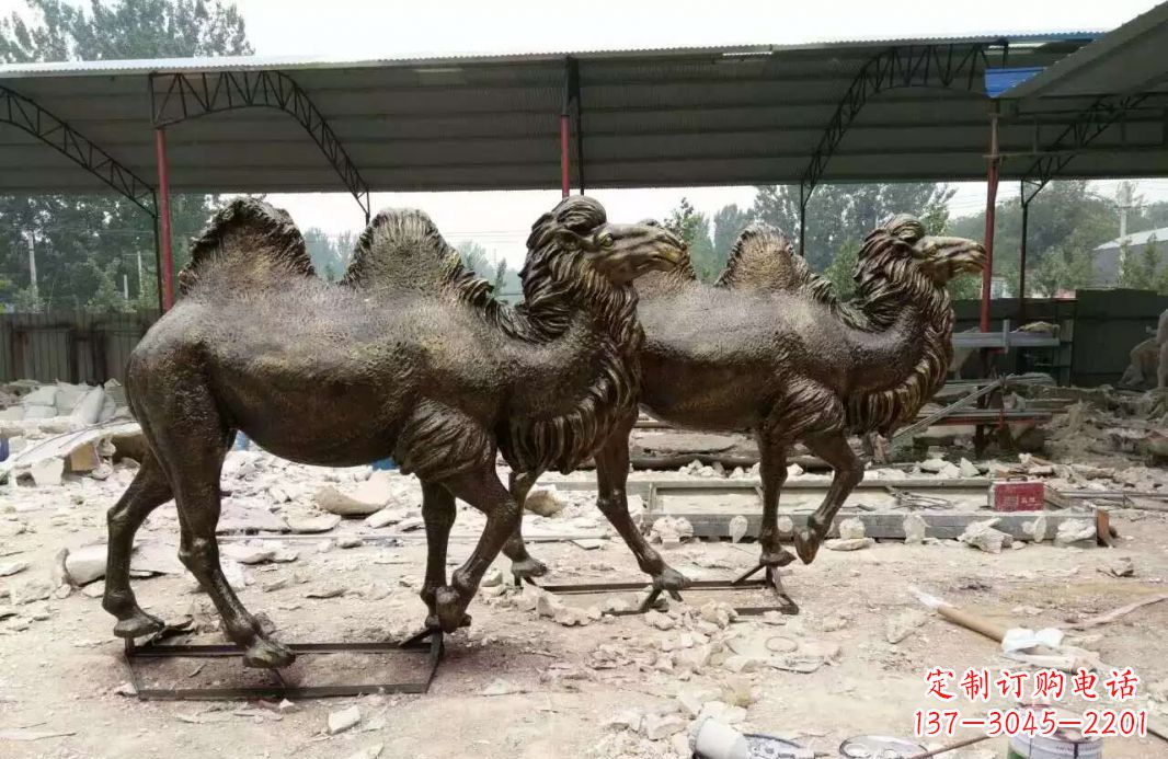 湖南欣赏大自然的艺术之作——骆驼铜雕