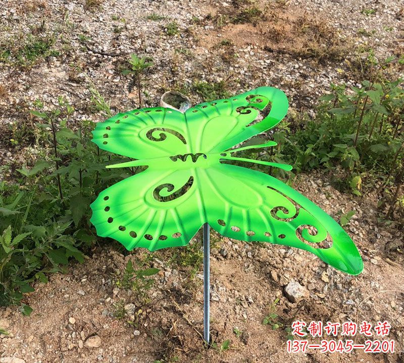 湖南绿色不锈钢蝴蝶雕塑