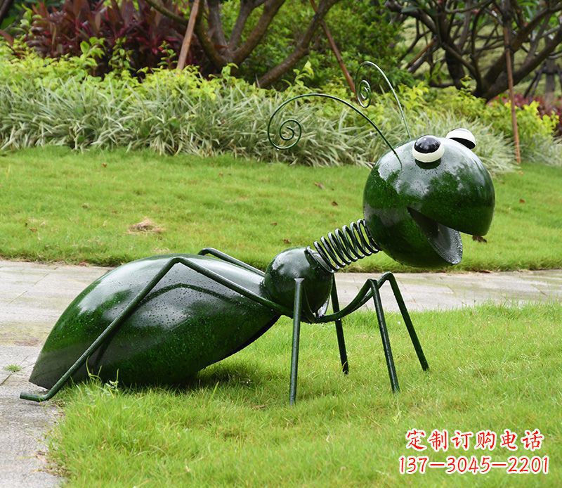 湖南绿色落尾蚂蚁不锈钢摆件雕塑