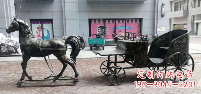 湖南马车景观铜雕 (2)