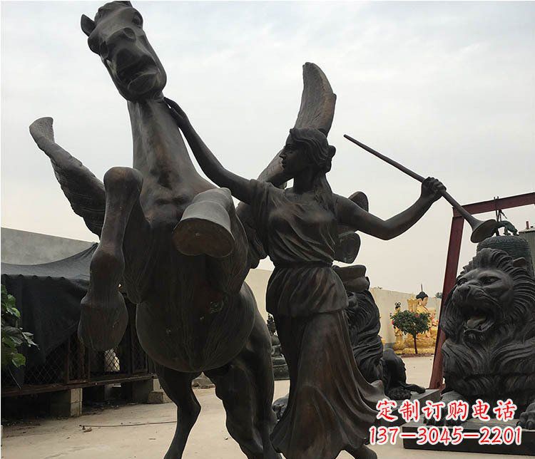 湖南精美马动物铜雕摆件