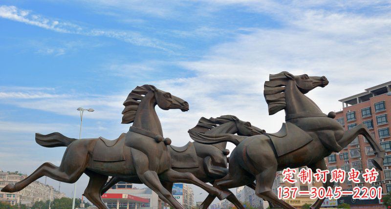 湖南马广场动物铜雕塑,精致细腻魅力无穷