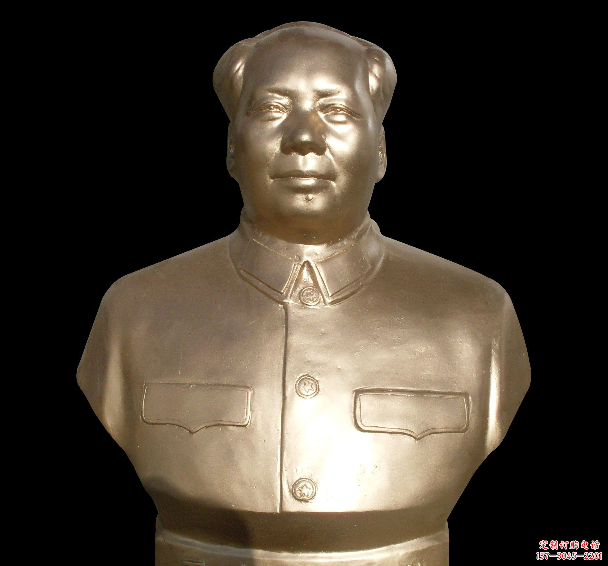 湖南劳动精神永存——毛主席半身铜像