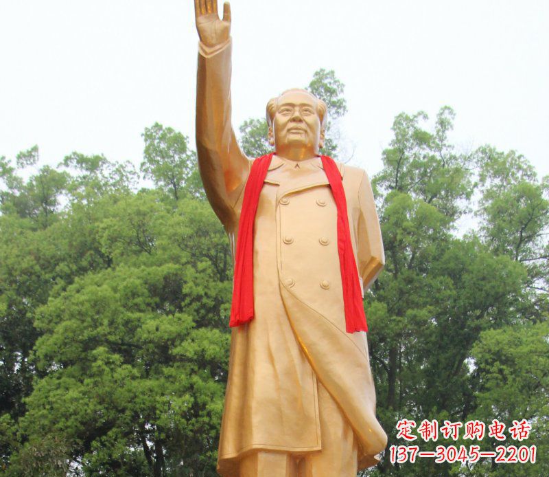 湖南伟人毛主席铜雕,展现中国历史精神