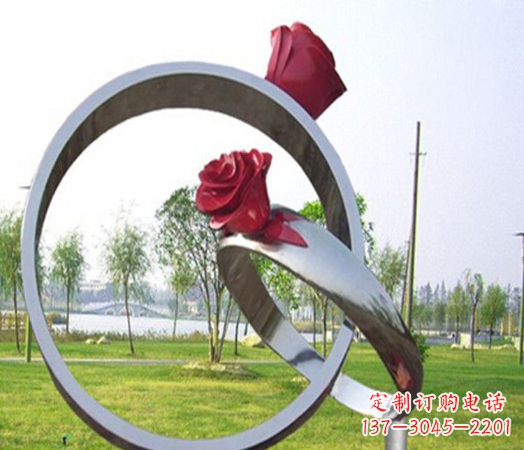 湖南不锈钢戒指雕塑展示