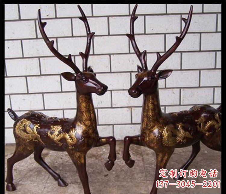 湖南中领雕塑梅花鹿玻璃钢动物雕塑是一款造型精…