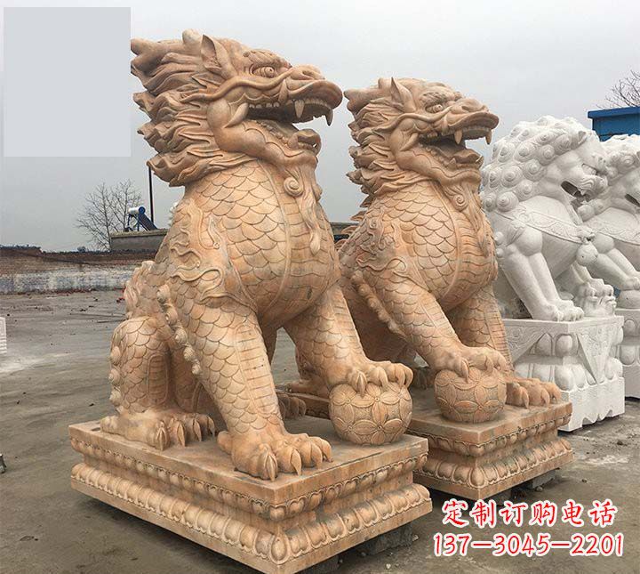 湖南麒麟石雕,雕刻精美,让您眼前一亮