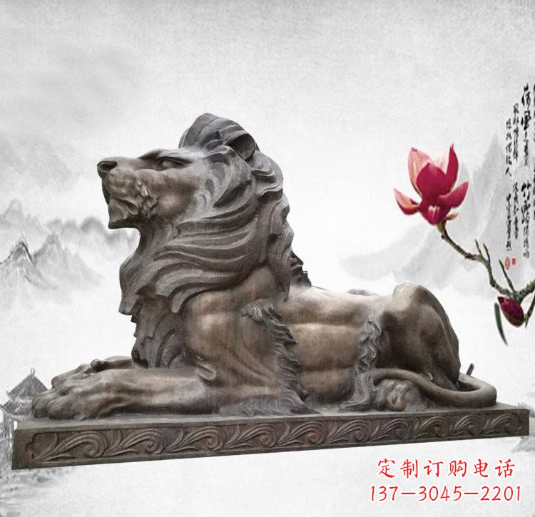 湖南经典西洋欧式铜雕狮子