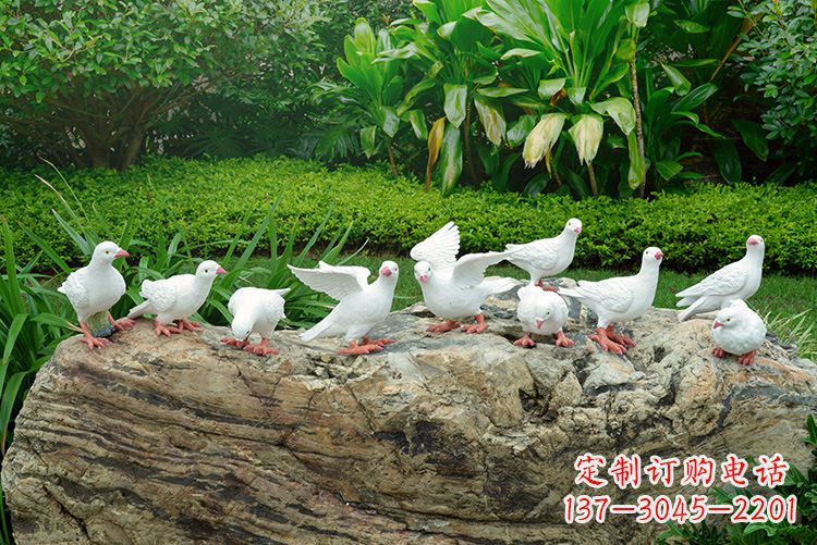 湖南鸽子雕塑,母亲抱孩子的传家之宝