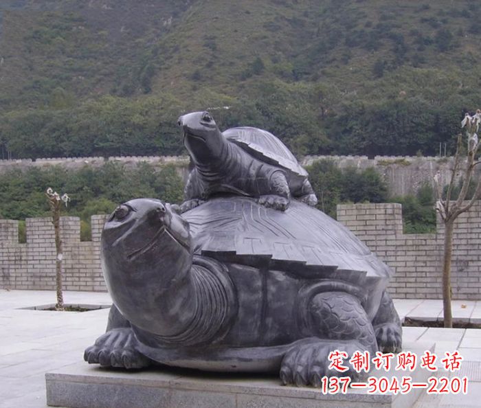 湖南中领雕塑母子乌龟公园石雕