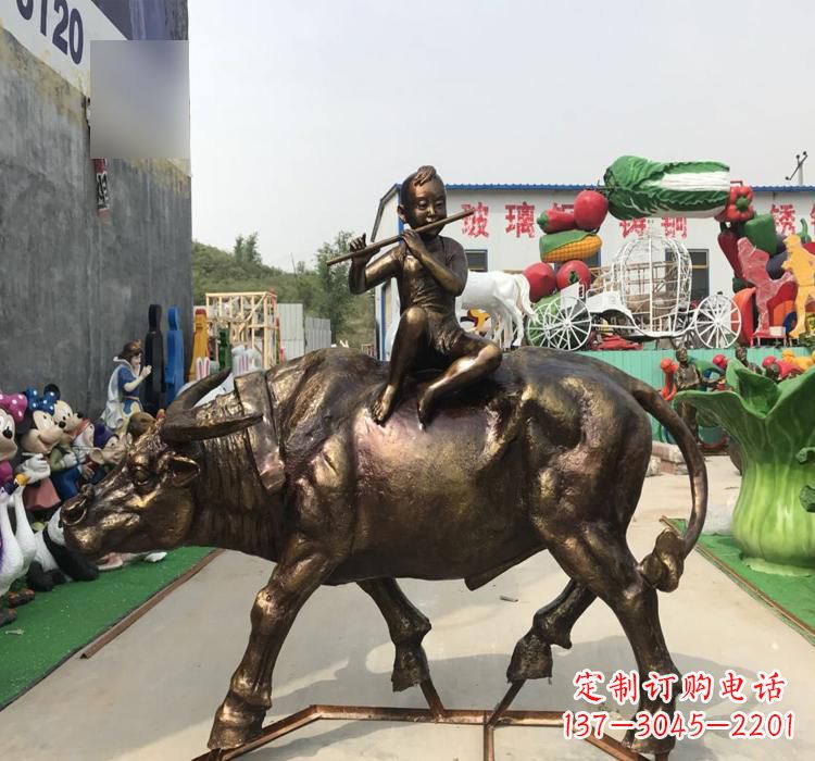 湖南中领雕塑的古典韵味牧童铜雕是一件绝美的雕…