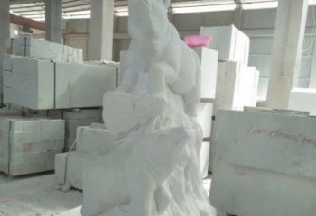 湖南瑞颜祥彩汉白玉生肖猪雕塑