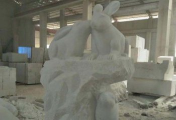 湖南精美的中国古典生肖兔雕塑