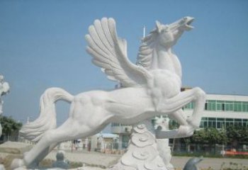 湖南精美祥云飞马石雕，古朴大气