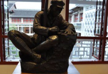 湖南铜雕红军战士纪念雕塑，烈士镌刻永恒记忆