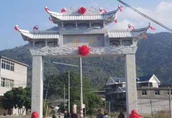 湖南红旗渠分水苑牌坊浮雕雕塑：专业雕塑定制服务