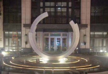 湖南不锈钢半圆环雕塑，装饰空间增添品位