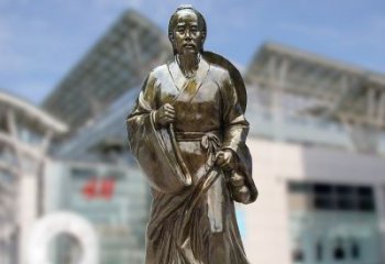 湖南华佗仿铜雕塑，雕刻技艺精湛