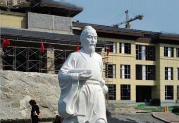 湖南高雅精美的华佗白玉石雕像