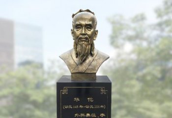 湖南精美纯铜雕塑——华佗头像雕塑