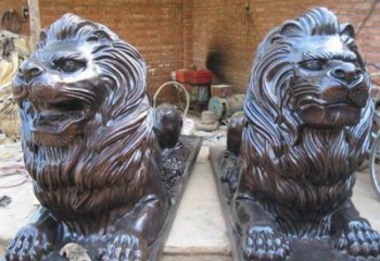 湖南汇丰狮子铜雕塑是由中领雕塑制作的一款狮子…