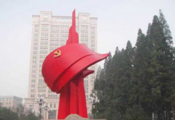 湖南不锈钢抽象党旗雕塑，象征着祖国力量