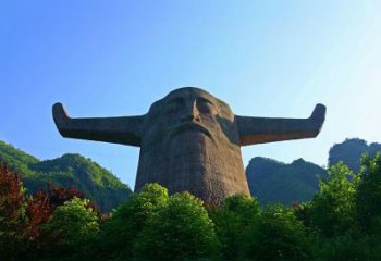湖南中领雕塑：神农头像雕塑