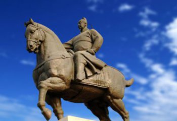 湖南领雕塑正大光明：李世民骑马景观雕塑