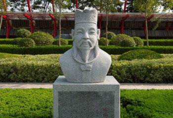 湖南精美绝伦，欧阳询石雕头像