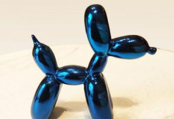 湖南蓝色气球狗雕塑摆件，可定制大小