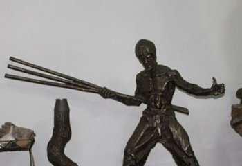 湖南海量李小龙铜雕尽显功夫之美