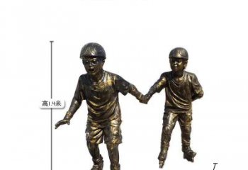 湖南中领雕塑推出的趣味滑冰儿童雕塑一直是客户…