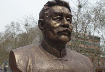 湖南鲁迅头像校园名人铜雕，传承文化，缔造经典
