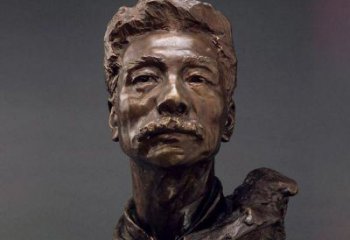 湖南鲁迅校园名人铜雕，展现鲁迅文学精神