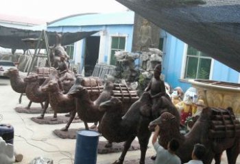湖南骆驼公园动物铜雕魅力无限