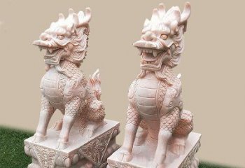 湖南门口看门神兽麒麟石雕