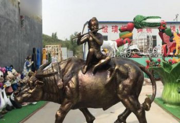 湖南中领雕塑的古典韵味牧童铜雕是一件绝美的雕…