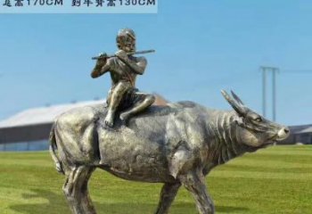 湖南牧童骑牛铜雕——让您的空间更加生动有趣