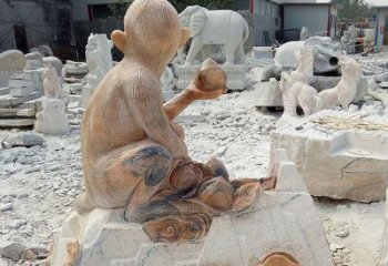 湖南精美猴子石雕，带来浓浓的节日气息