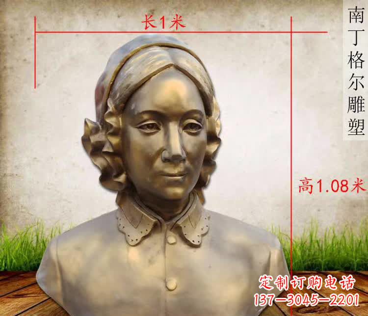 湖南精雕细琢,南丁格尔胸像铜雕塑
