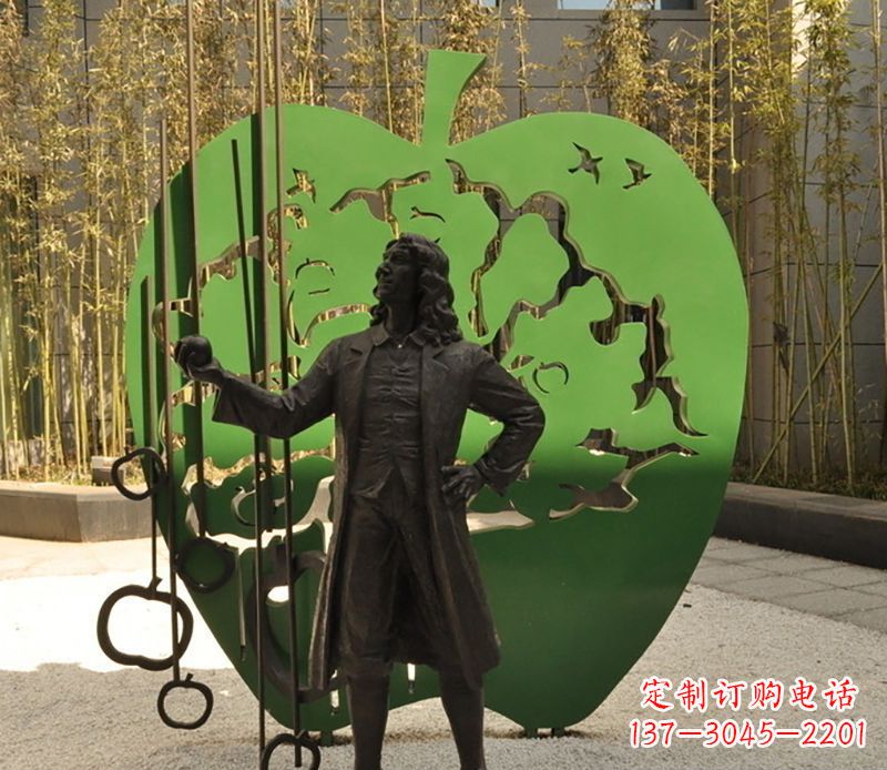 湖南牛顿公园铜雕,艺术品升华人物形象