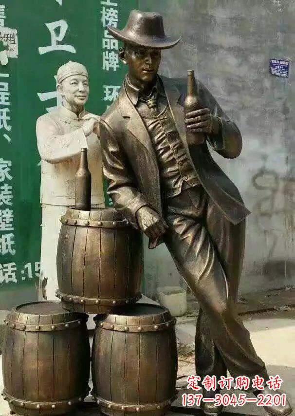 湖南精美高雅的牛仔铜雕
