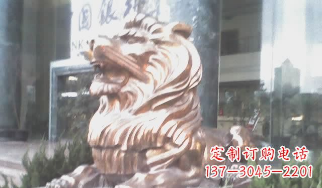 湖南中领雕塑:精致狮子铜雕